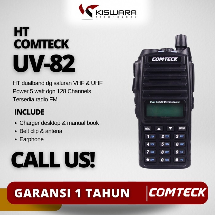 [Promo] HT Handy Talkie Walkie Talkie Comteck UV-82 / UV82 Dual Band original bergaransi termurah