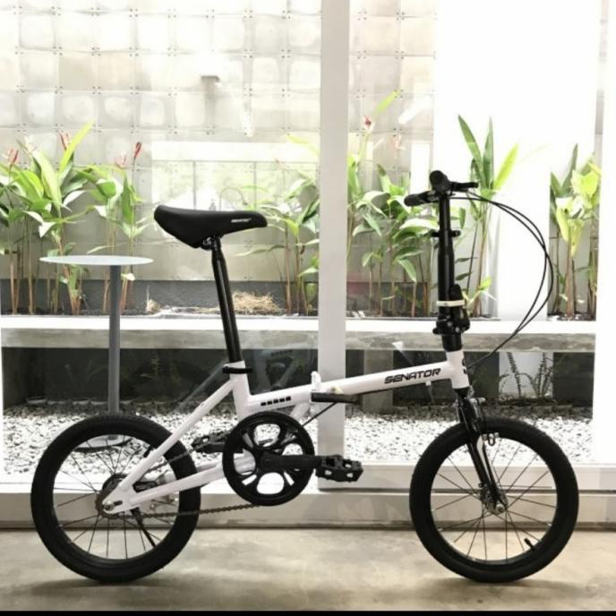 Amu Sepeda Lipat 16 Inch Senator Folding Bike - 1 Speed Bestq