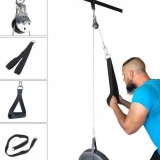 Amu Paket Olahraga Set Katrol Tali Alat Angkat Berat Fitnes Gym Rumahan Bestq