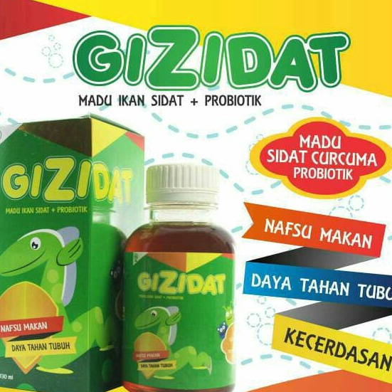 Star Seller, GIZIDAT Vitamin Penambah Nafsu Makan Berat Badan Anak & Bayi - Suplemen Madu Temulawak 