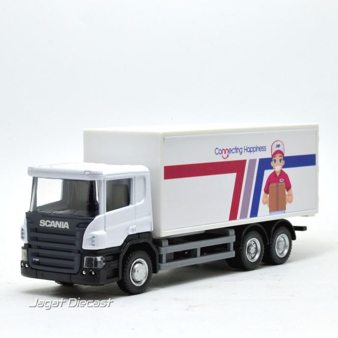 Uni Car Scania Mainan Truk Kurir DHL JNE Sicepat Wahana Anteraja JNT 4