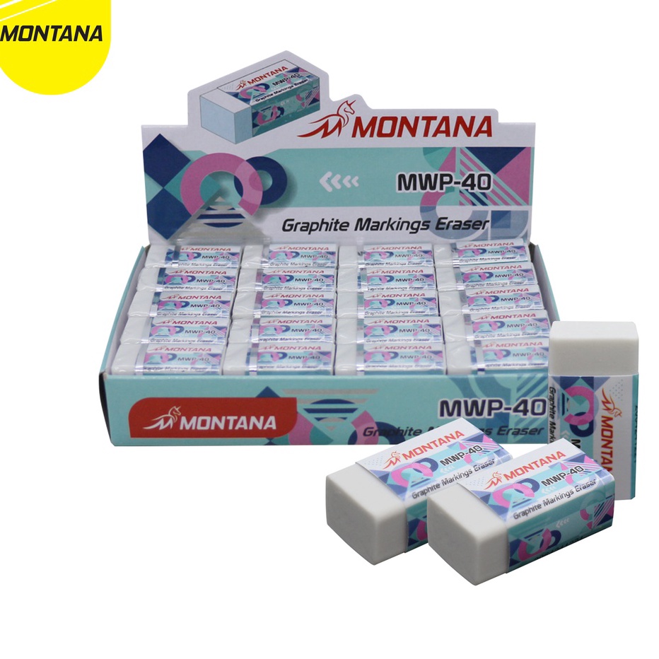 

♝ CC 10413 MONTANA Eraser / Penghapus Montana MW-40 / 1 BOX 40 PCS ✨11.11✨ ズ