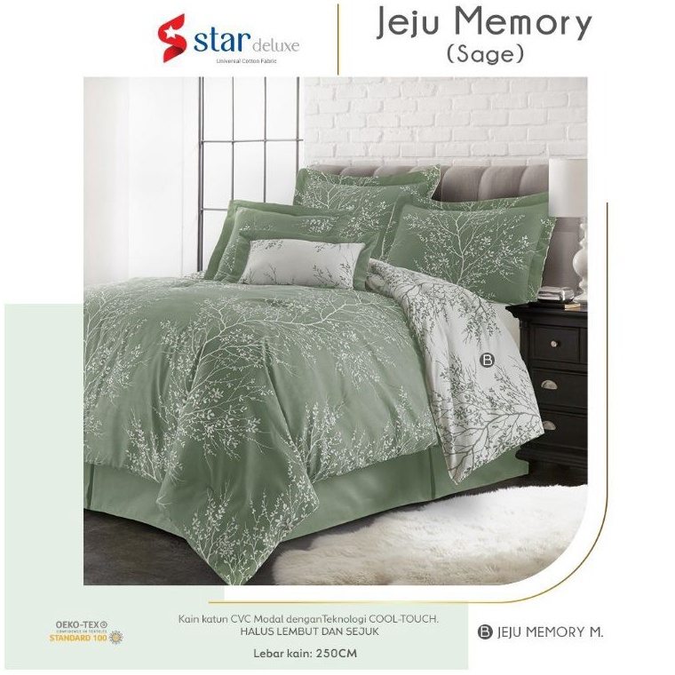 STOK TERBATAS. SPREI KATUN STAR MOTIF Jeju memory ( FREE CUSTOM SIZE )