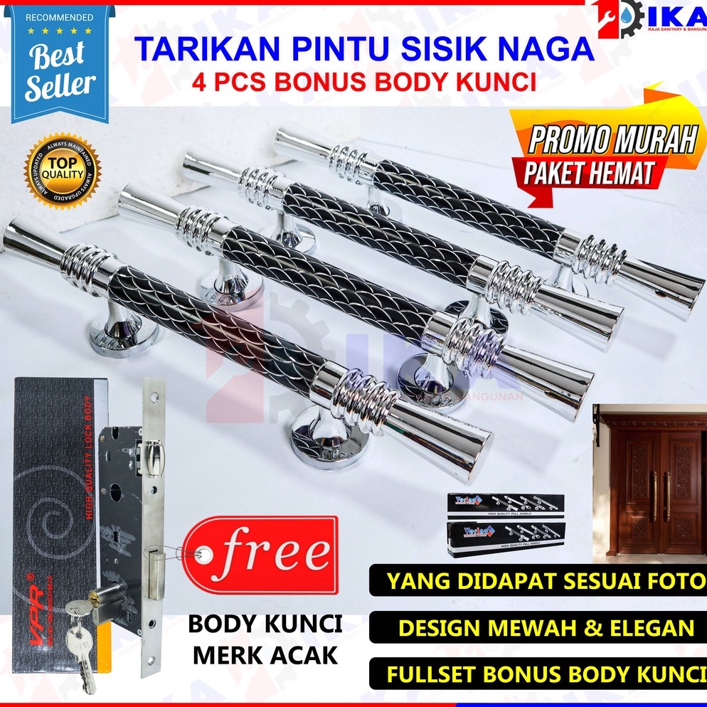 BIG SALE. handle pintu rumah minimalis tarikan gagang stainless murah 33cm (paket sisik naga 4buah g