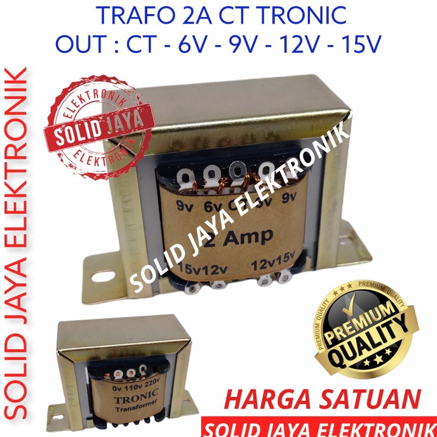 MURAH MERIAH. TRAVO TRAFO 2A CT 6V 9V 12V 15V CT TRONIC KOTAK 1 A AMPER CT 6 9 12 15 V VOLT TRAVO TR