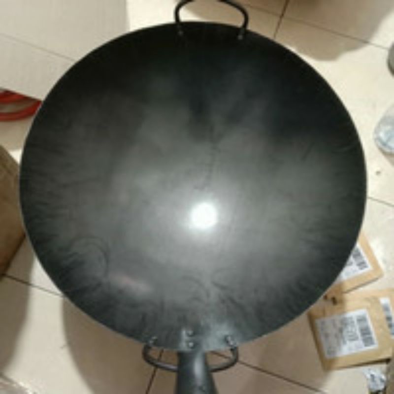 wajan baja gagang kayu 30 cm