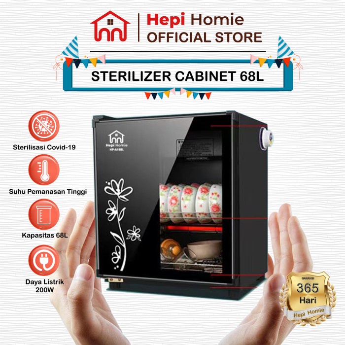 Terlaris Uvc Sterilizer Cabinet 68L / Lemari Kabinet Sterilisasi Covid Corona