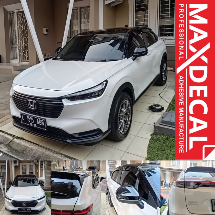 Para- Promo Premium Wrapping Sticker Mobil Two Tone Hitam Super Glossy