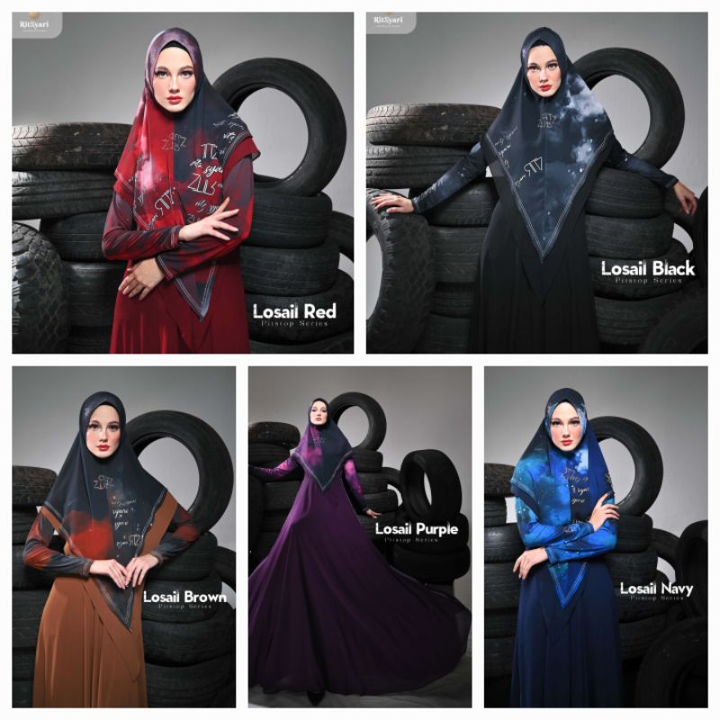 [RITZ SYARI]GAMIS SYARI/DRES SET PRINTING "LOSAIL PITSTOP SERIES SET" BY RITZ SYARI