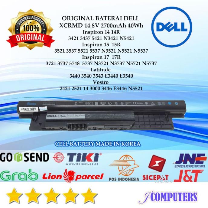 Battery Baterai Dell Inspiron 3421 5421 5437 Xcmrd 40Wh Original