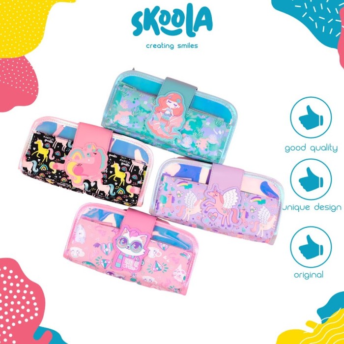 

SKOOLA TEMPAT PENSIL LIPAT 3 PENCIL CASE ANAK PEREMPUAN LUCU - PENSY