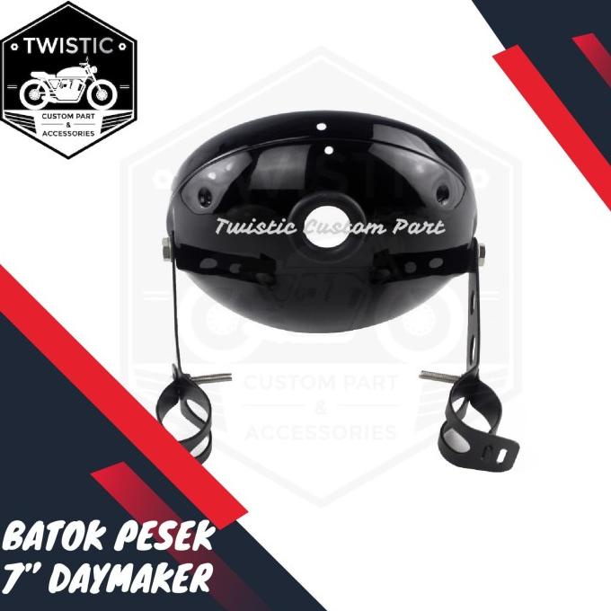 Cover Batok Pesek Lampu Daymaker 7 inch Motor & Bracket Kupingan