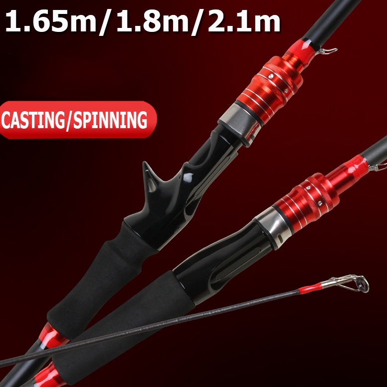 Chekout.. Terlaris Murah Spinning/Casting Fishing Rod 1.65m/1.8m/2.1m Joran Pancing Suitable for Spi