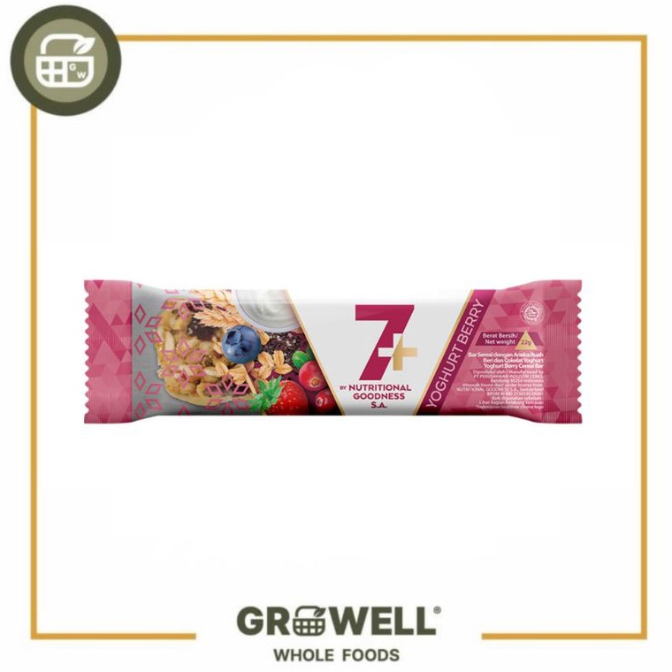 

GROSIR 7+ sereal bar cocoa chia / yogurt berry sereal bar 22 gram