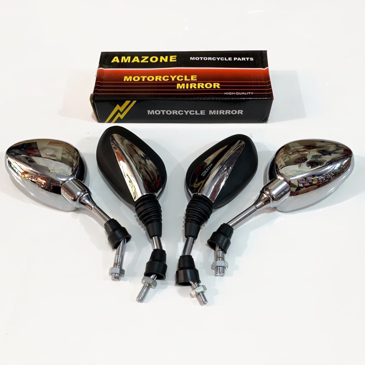 ✰zdf❁ Spion Oval Mini Crome 2Tune Motor sepeda listrik Beat/ Vario/ Genio/ Supra X 125/ Revo fit/ Bl