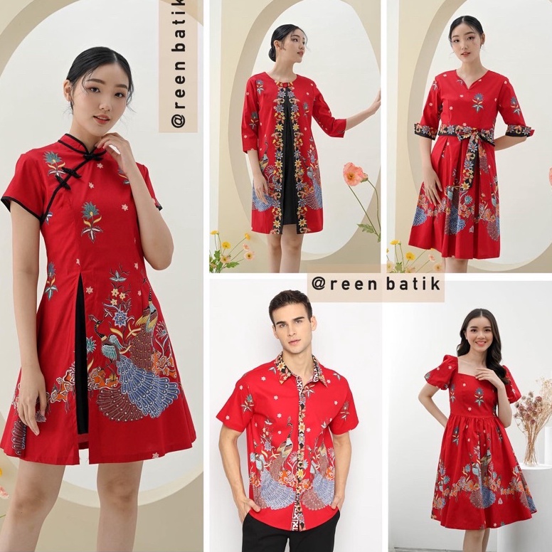 PALING LARIS. Batik Couple Set BBC Warna Merah Edisi Imlek, 306 BBC-R / 135 BBC-R / 241 BBC-R / 208 