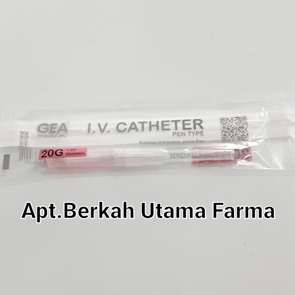 jarum infus 20 Gea /Abocath / Catheter Gea 20 (PINK)