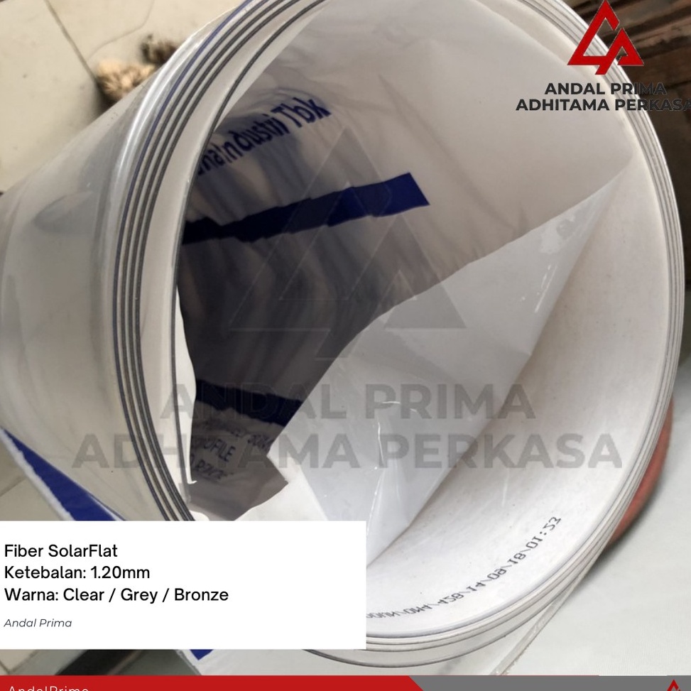 TERMURAH. SolarFlat 1.20mm - Atap Fiber SolarTuff Solid - Solar Flat - Via JTR