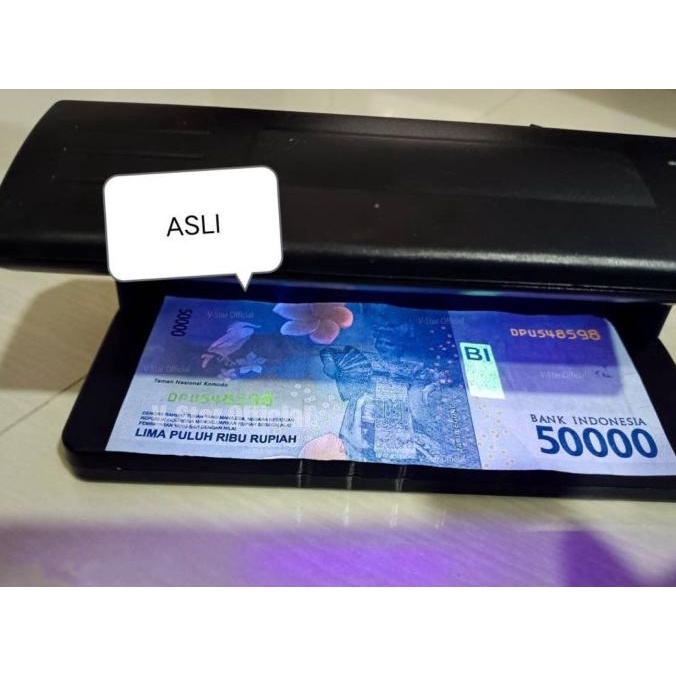 Mesin Uang Palsu / Alat Cek Duit Asli / Diteksi Lampu Sensor BRIlink