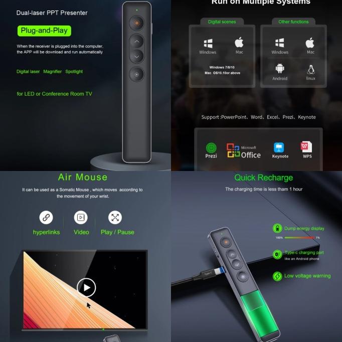 Avatto H90 Digital Laser Spotlight Magnify Wireless Presenter not H100