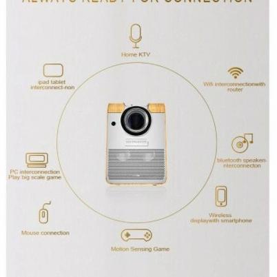Smart Mini Projector Ezzrale EZH5 Android Bluetooth Speaker 3500 lumen