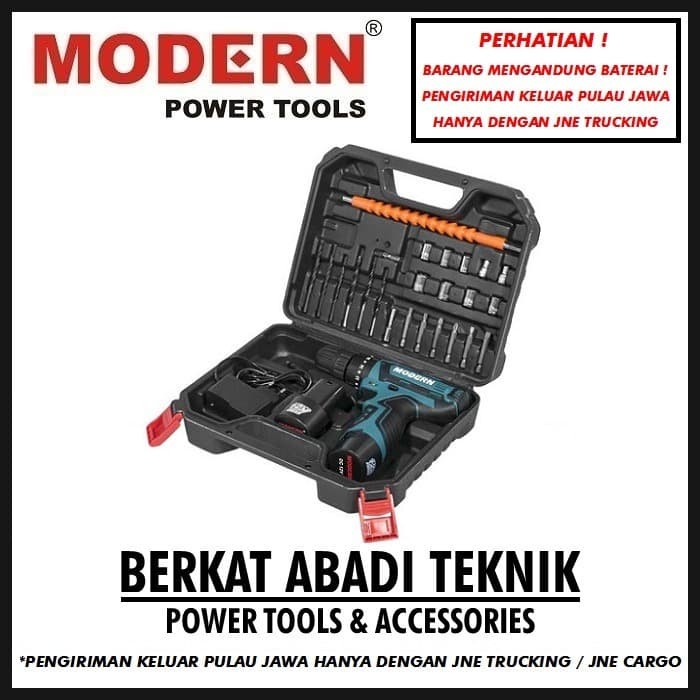 MODERN M15 Bor Cordless Drill Batre Tembok Impact Tanpa Kabel Mesin
