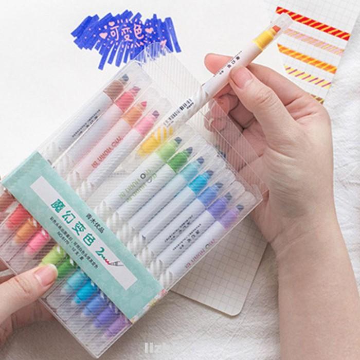 

12PCS PULPEN HIGHLIGHTER MULTI WARNA UNTUK STATIONERY KANTORSEKOLAH