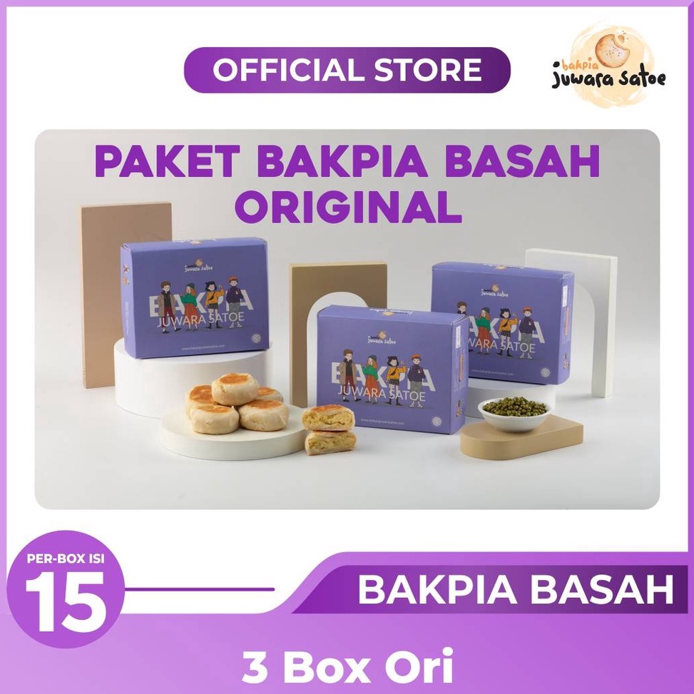 

Baru.. [ 3 BOX ] PAKET BAKPIA BASAH KACANG HIJAU - BAKPIA JUWARA SATOE 76