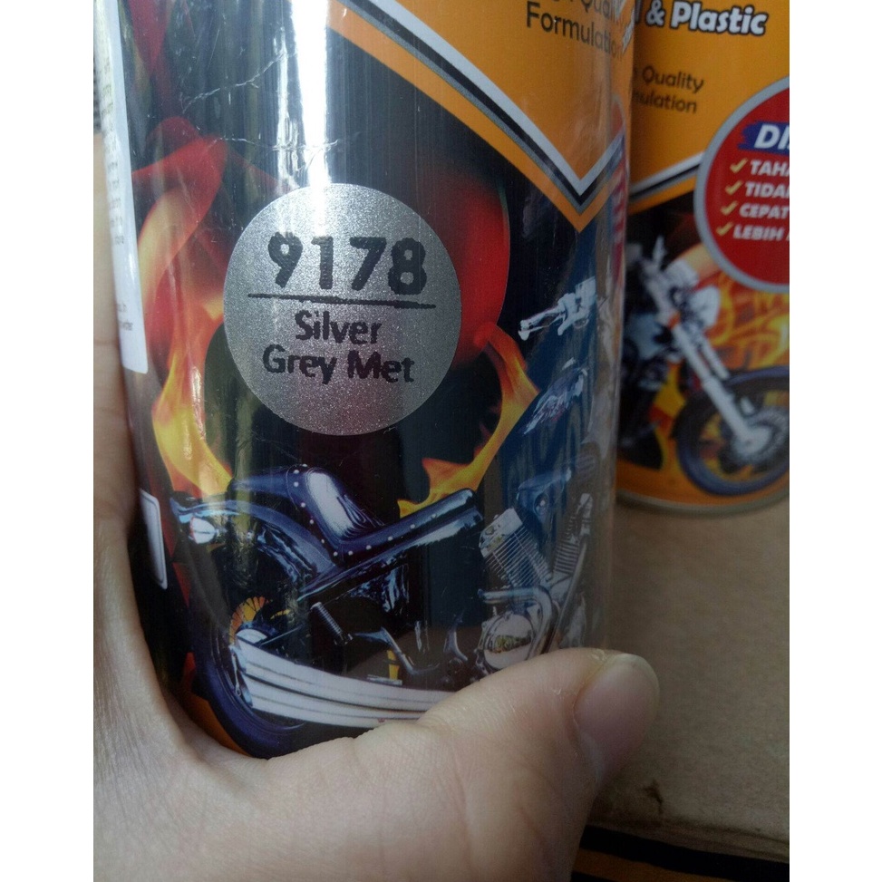Menarik Pilok Diton Premium Silver Grey Met 9178 Pilok Silver Gelap Silver Metalik Pilox Cat semprot