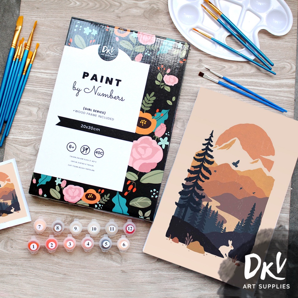 

[CODE BARANG 981RJU] Paint By Number 20x30cm F Series Collection DIY Painting Painting Kit with [ Wooden Frame ] Melukis Mewarnai 302