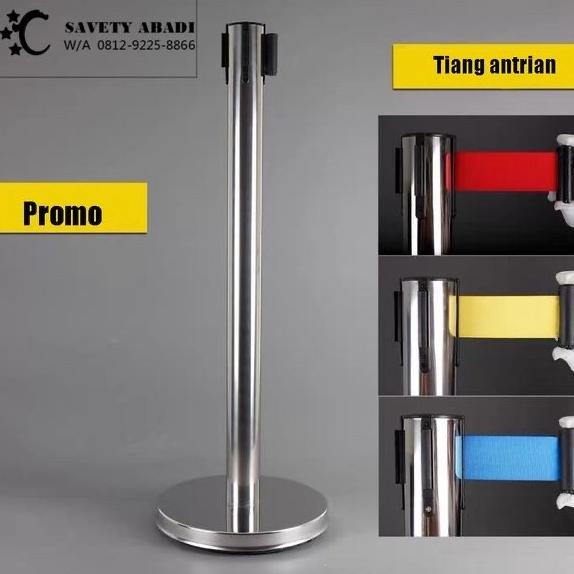 

PROMO Standing Barrier Tiang Antrian Railing Stand Pembatas Antrian St