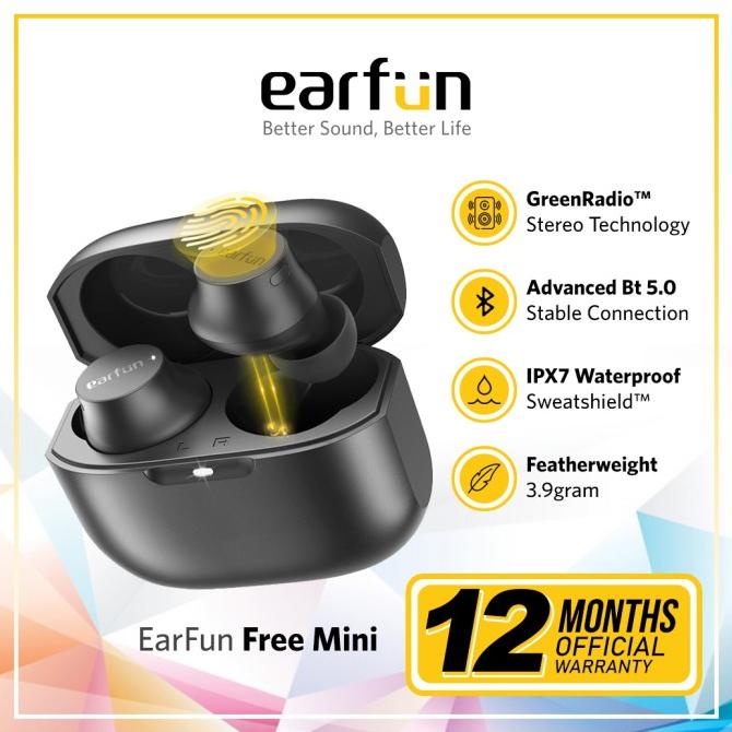 EarFun Free Mini True Wireless Earbuds - TWS Mini Buds Super Bass IPX7