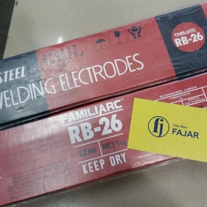 `````````] Kawat las rb 26 3,2 mm mili welding elektroda listrik kobe steel 5 kg