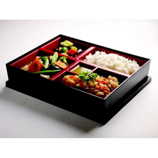 Piring Bento Set Kompit Melamin Kuat Tebal Tahan Panas Awet Premium Onyx Alas & Tutup Kotak Hoka Ben
