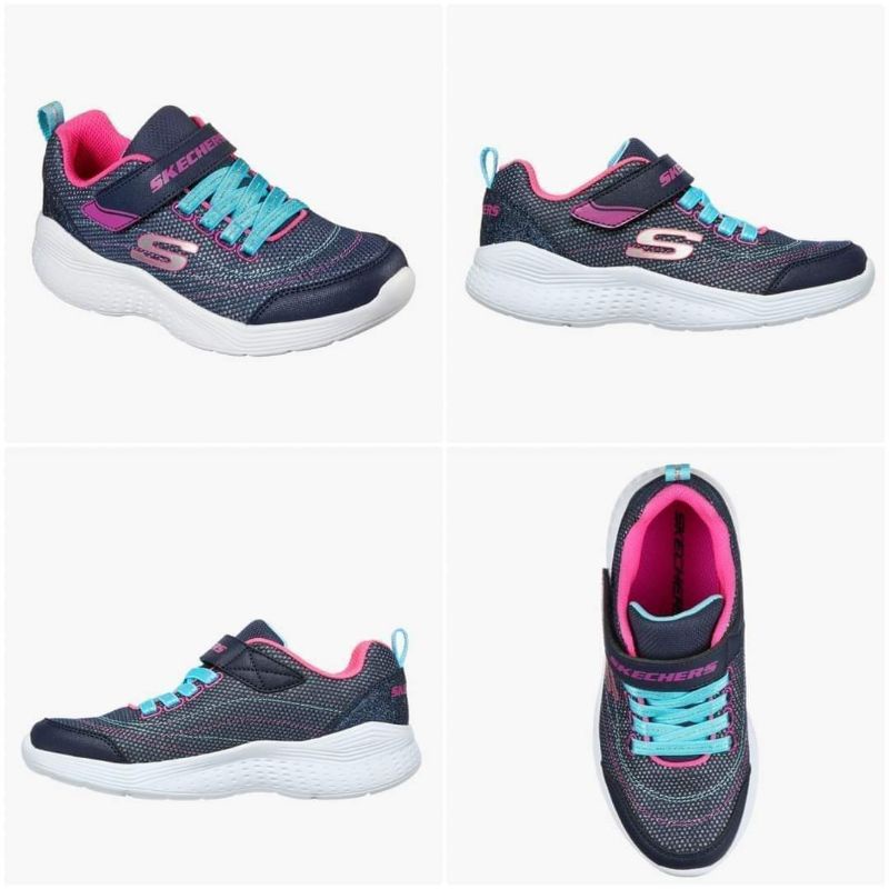 SALE100%Original Skechers Snap Sprints Eternal Shine Navy Girls Sneakers Shoes Kode Produk: SKE30245