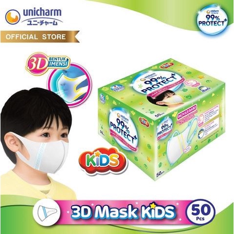 Unicharm 99% PROTECT 3D KIDS Masker Anak isi 5 pcs