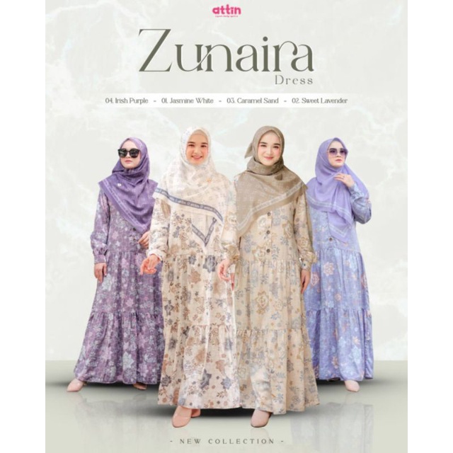 ATTIN - READY ZUNAIRA DRESS BY ATTIN/HARGA LAUNCHING ZUNAIRA ATTIN/PROMO TERMURAH/GAMIS BUSUI/DRESS 