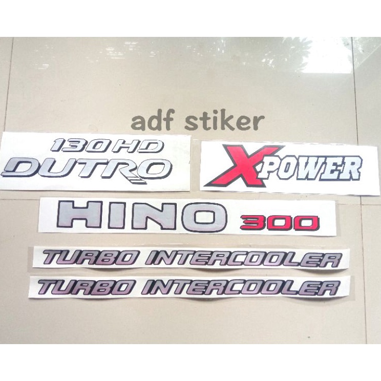 ➮ stiker hino 300 xpower 130hd dutro turbo intercooler 1set / stiker hino 300 dutro 130hd ⁂ ❆