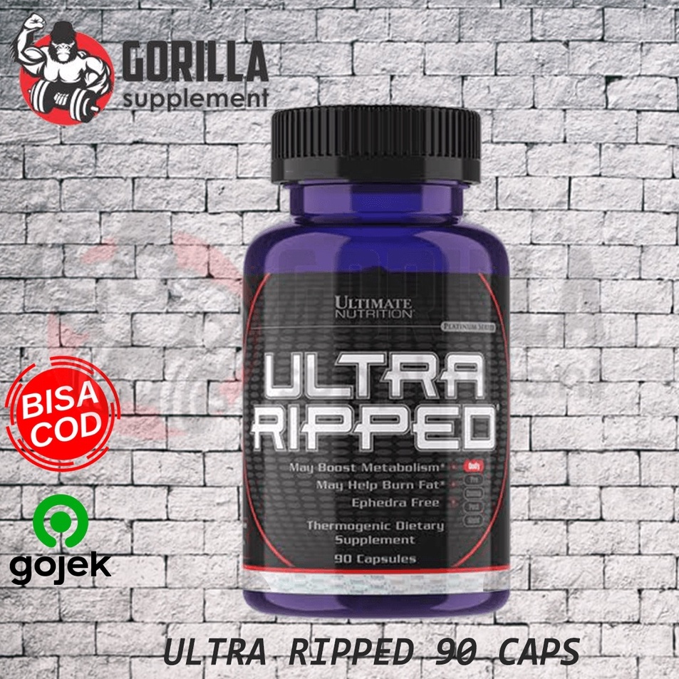 Terkini ULTIMATE NUTRITION ULTRA RIPPED 90 CAPS KAPSUL FATBURNER AMINO XTREME extreme Terkini