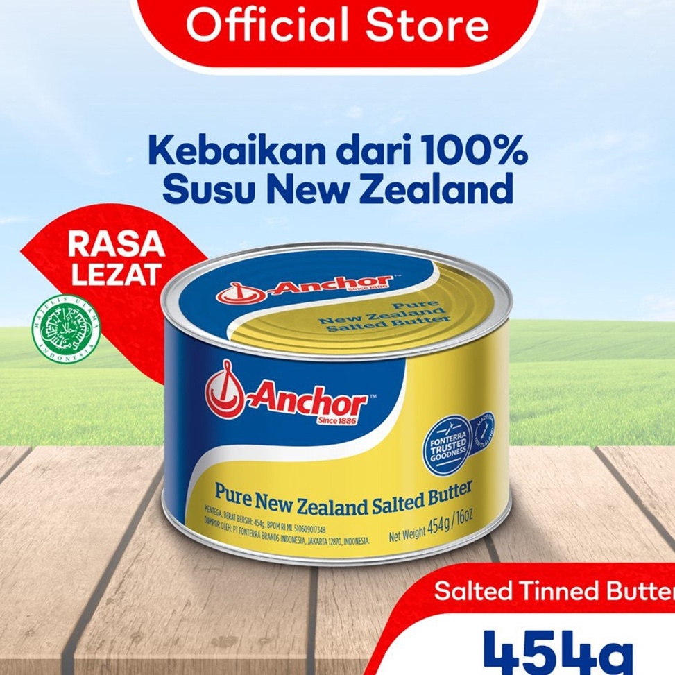 

SBSV3323 [PROMO MURAH!!!] [Near Expired Date] Anchor Salted Butter 454g - Mentega Asin New Zealand