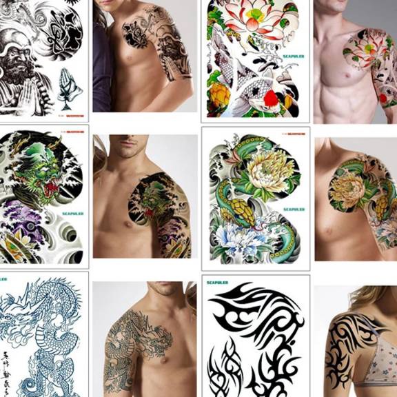 Harga Murah Tatto temporary bahu lengan Dada ukuran 32×24 MODEL PC Produk Keren