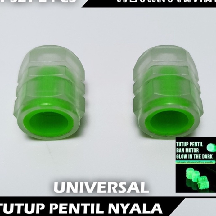 ✯ZCn sepasang tutup pemtil sepeda motor mobil tutup pentil variasi nyala dop pentil nyala luminous h