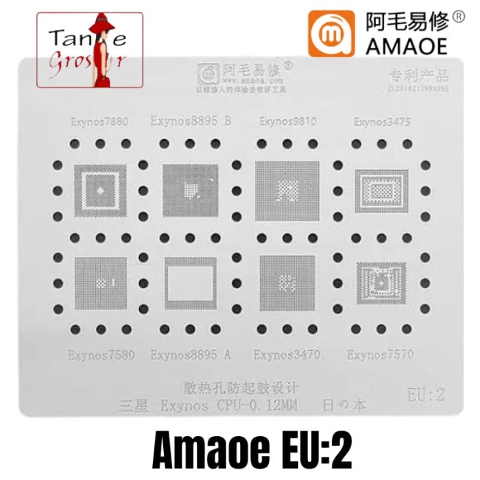 Terlaris Plat Cetakan Ic Bga Amaoe Eu2 Original Exynos 7880 8895 9810 Eu 2