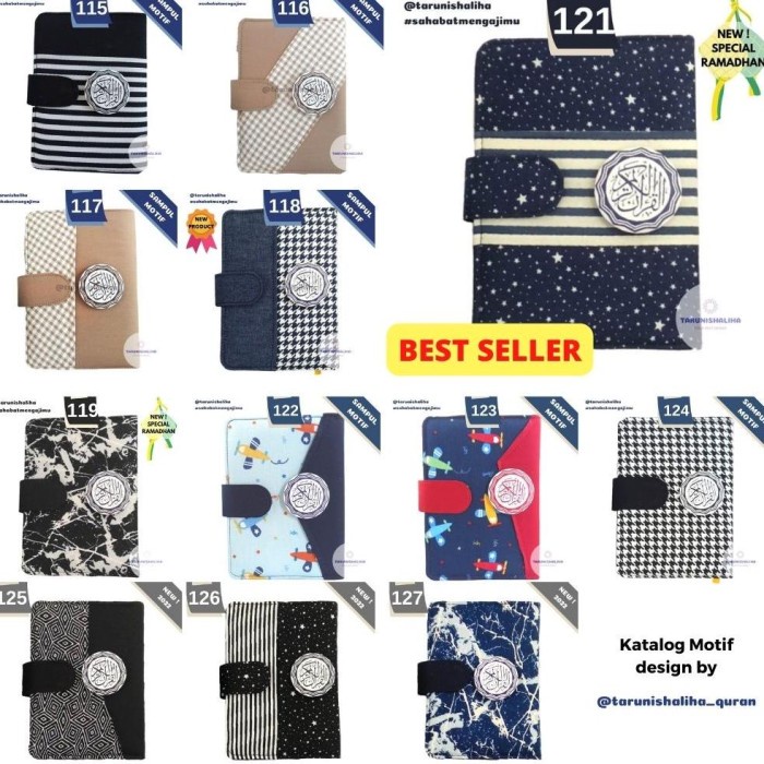 Terlaris Neww Sampul Al Quran B5 Kain Katun Custom Nama / Katalog B5 Spl