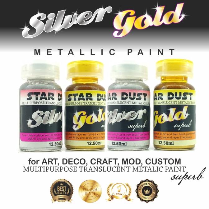 Open DS] Cat Chrome Metalik Silver Emas Logam plastik kayu transparan