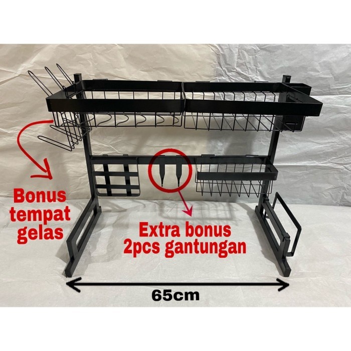 Cod Rak Wastafel Cuci Piring 65Cm + Ada Tempat Gelas