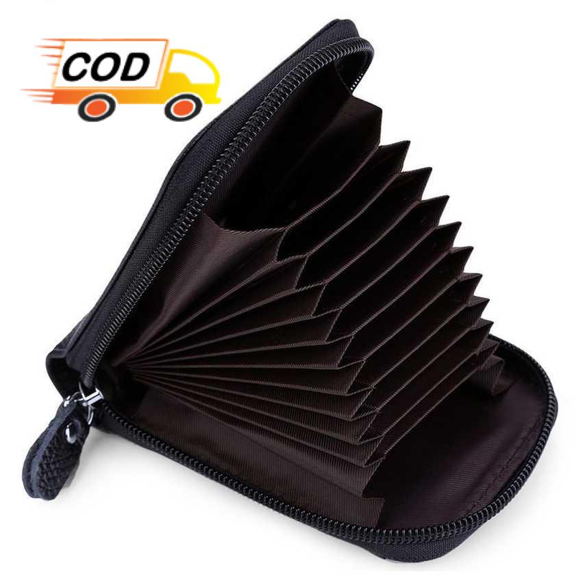 Dompet Kartu Pria Banyak Isi ATM KTP Kredit Kulit PU Mini Anti RFID Import Cowok
