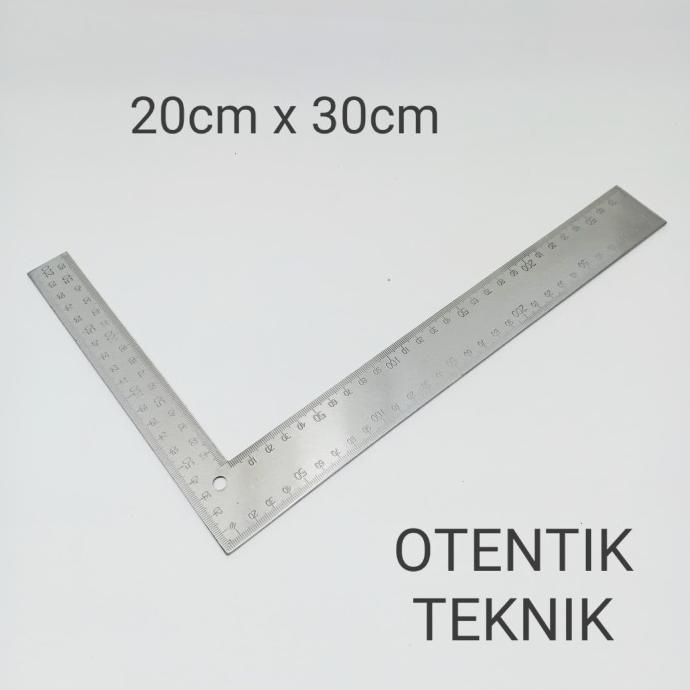 

PENGGARIS SIKU BESI 20 CM X 30 CM - 8 X 12 INCI CHROME PLATED RULER