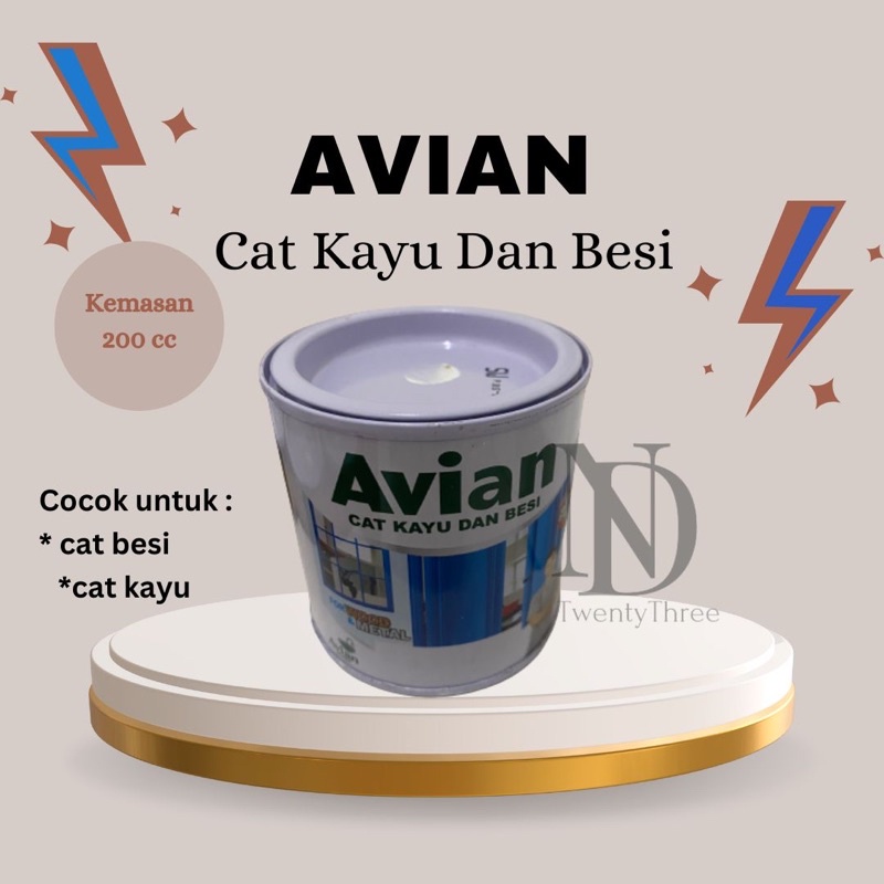 Avian 200 cc Cat Kayu Dan besi High Gloss Warna Hitam/Super Black