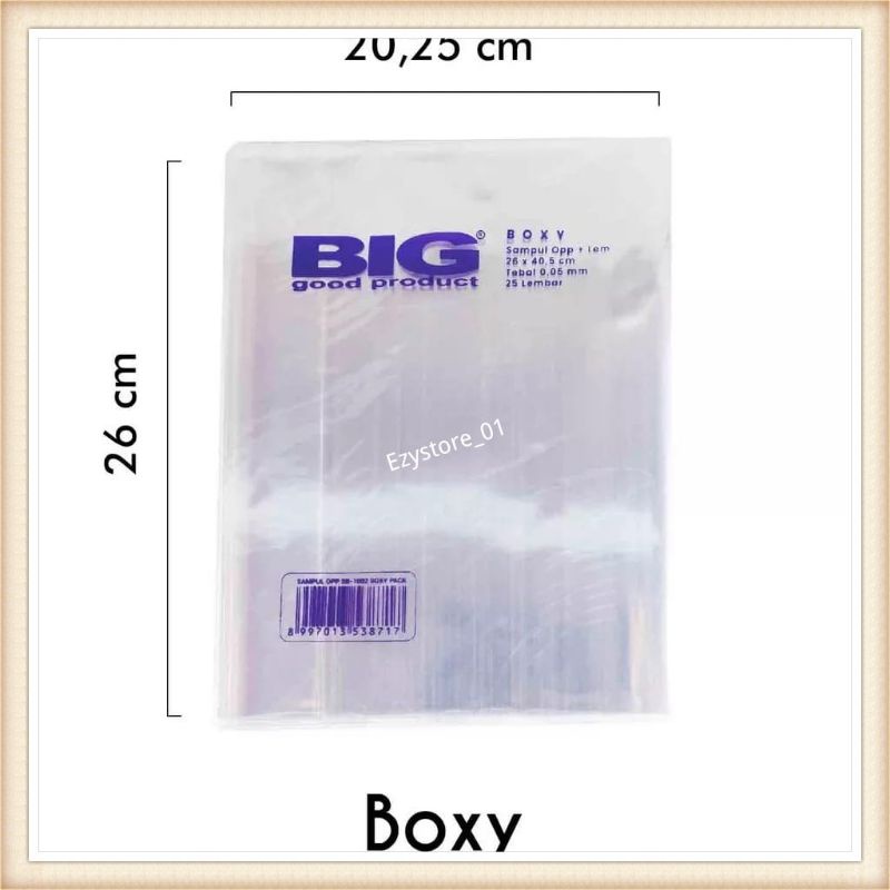 

BIG sampul buku plastik boxy tebal 50 mikron isi 25pcs